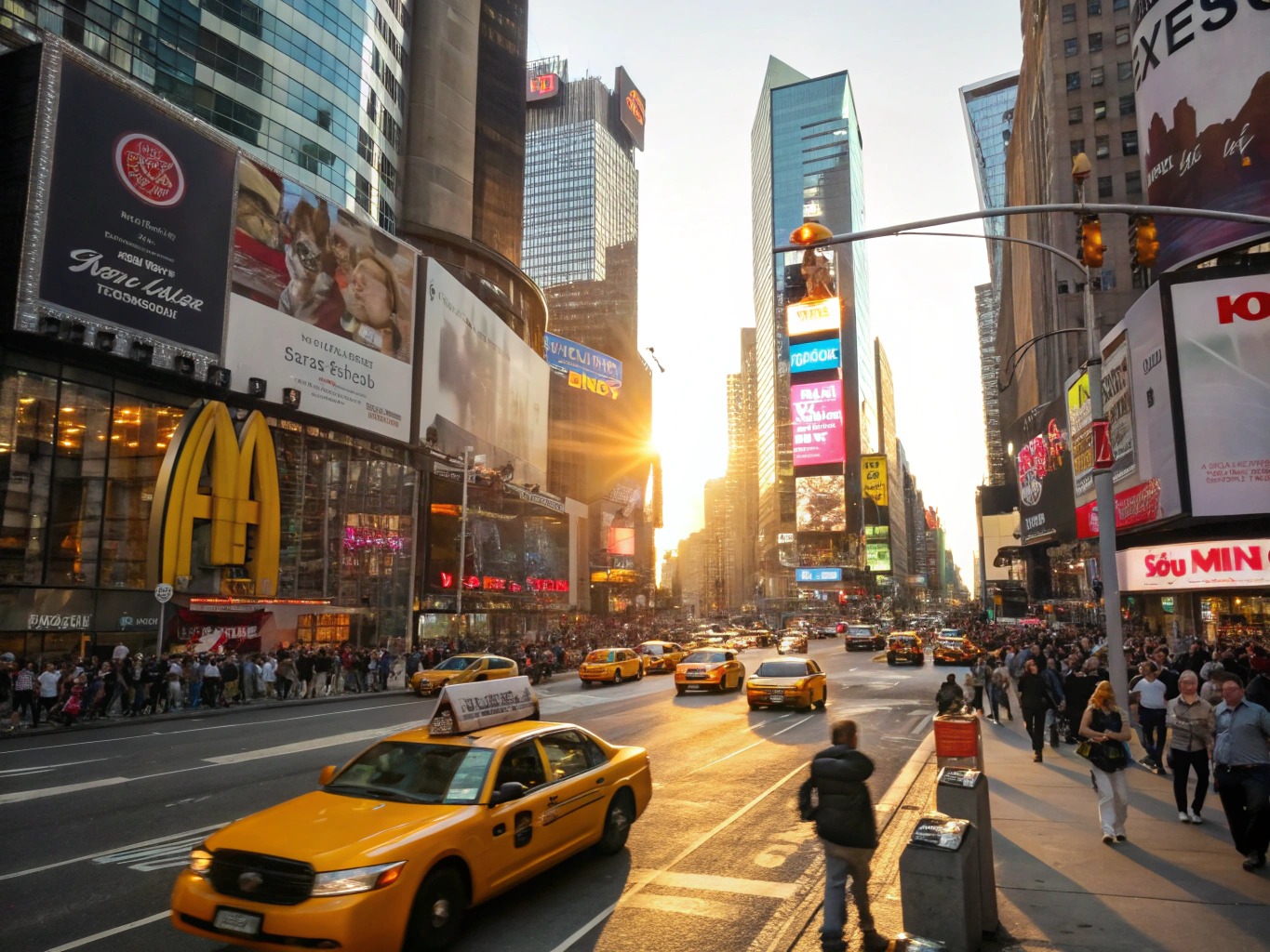 New York Times Square city street architecture and skyline