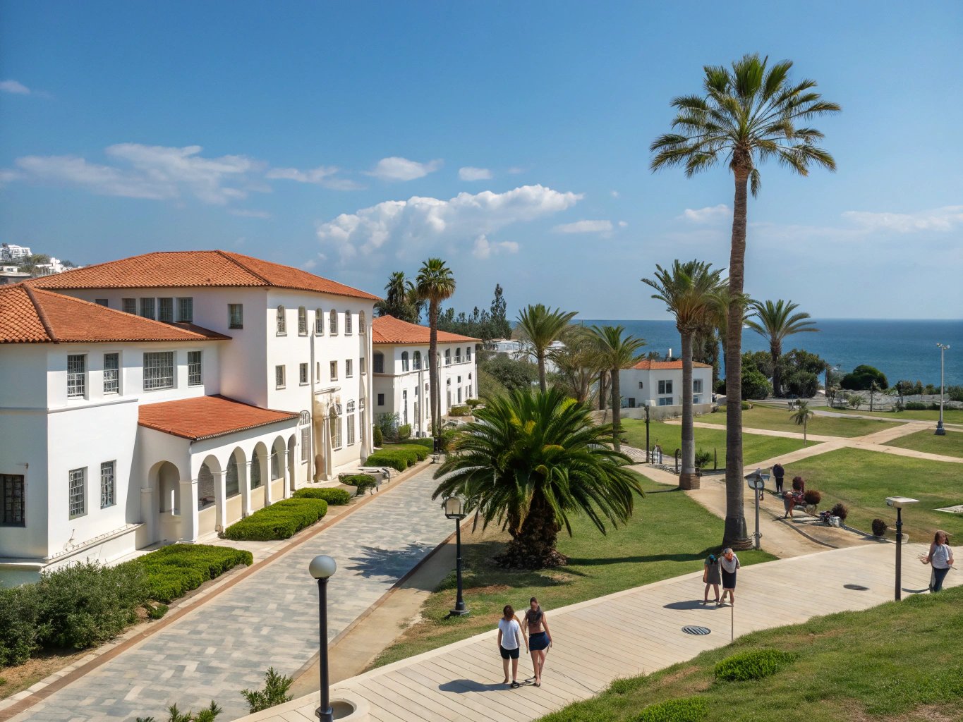 Mediterranean seaside collegiate setting in Malta